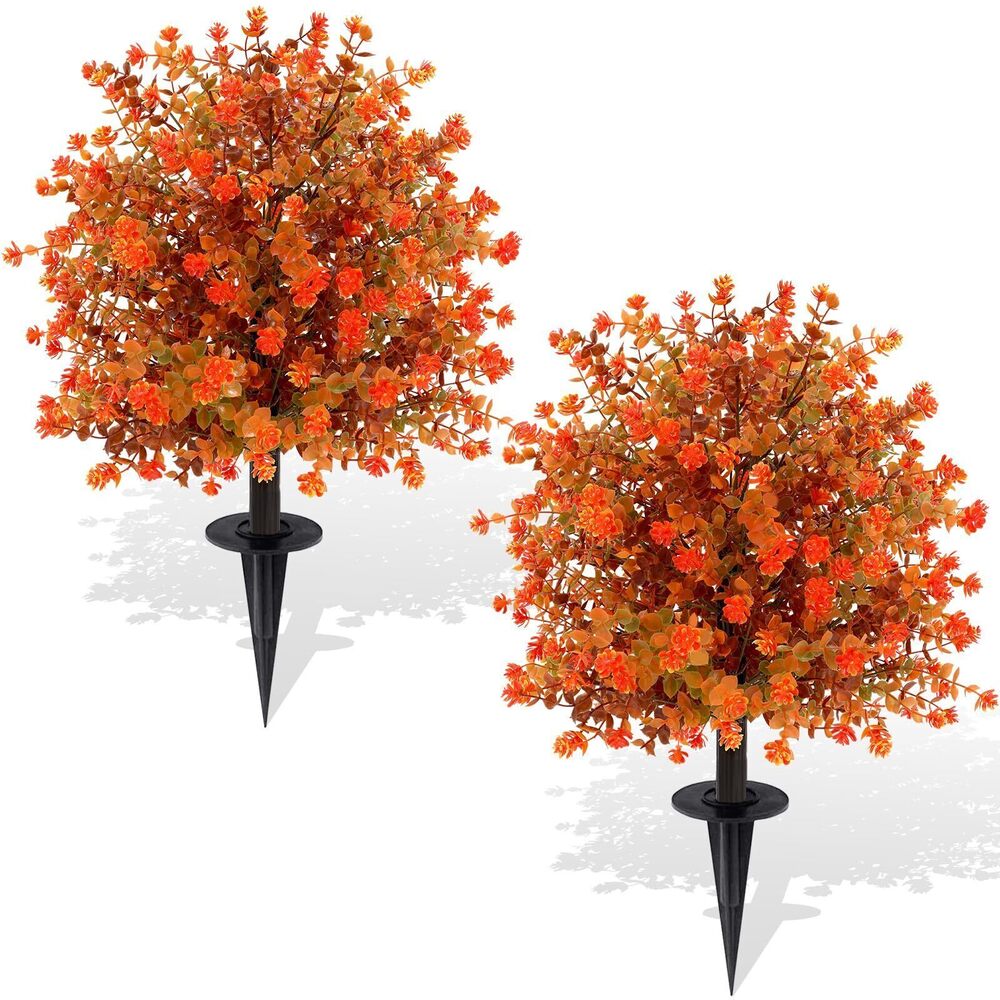 6461 Artificial Topiary Ball Trees with Ground Spikes UV Resistant Faux